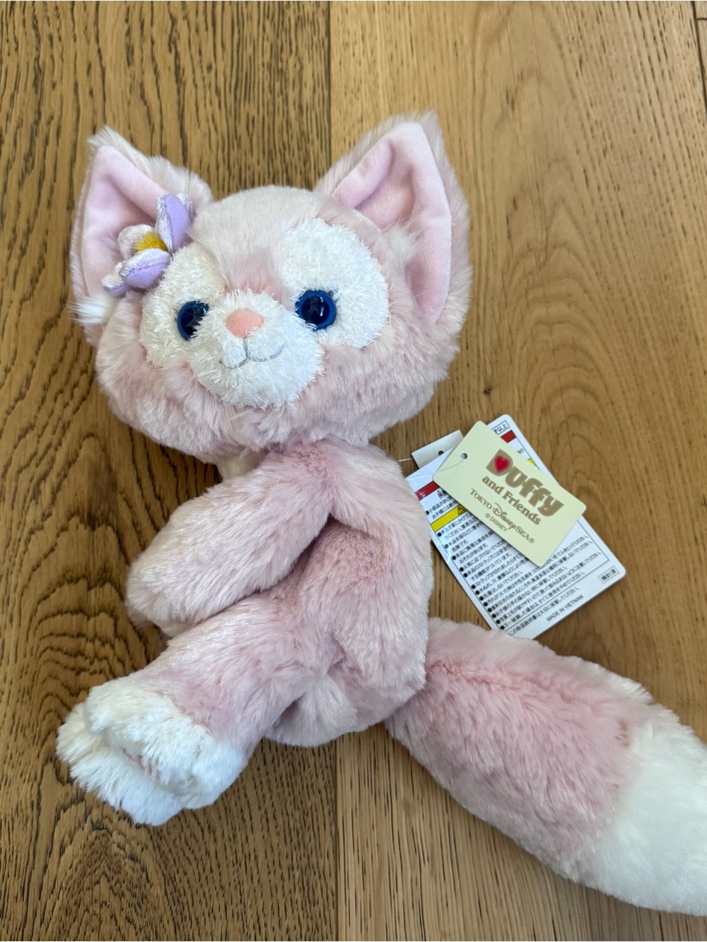 TOKYO DISNEY SEA DUFFY & FRIENDS LINABELL LINA BELL PINK PLUSH CROSSBODY BAG